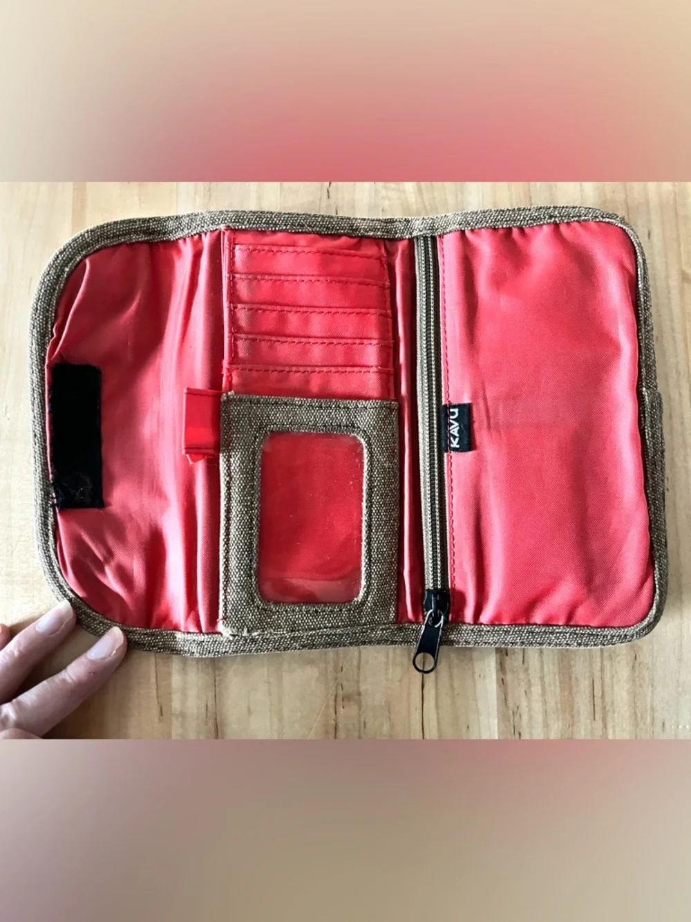 Kavu Tan Canvas Wallet